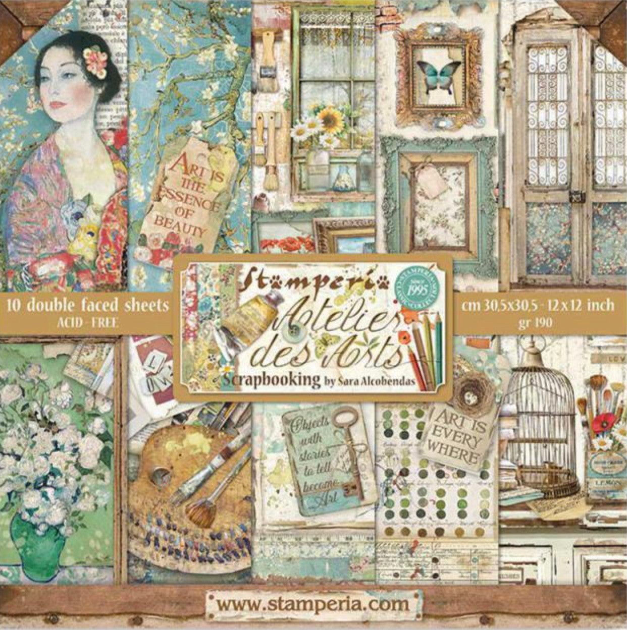 Stamperia Atelier Des Arts 30 x 30 cm papiercollectie